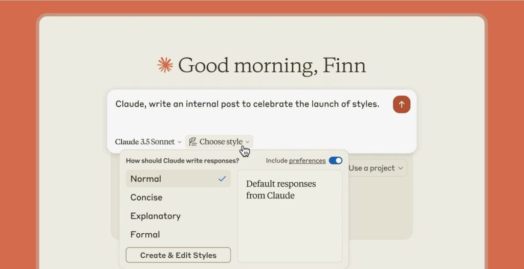 Anthropic présente des styles d'écriture personnalisés pour Claude AI