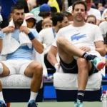 Novak Djokovic et Juan Martin del Potro s'entraînent sur le terrain du centre national de tennis USTA Billie Jean King à Flushing. (IMAGO / Images de couverture)