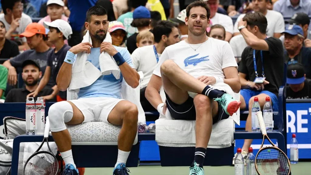 Novak Djokovic et Juan Martin del Potro s'entraînent sur le terrain du centre national de tennis USTA Billie Jean King à Flushing. (IMAGO / Images de couverture)